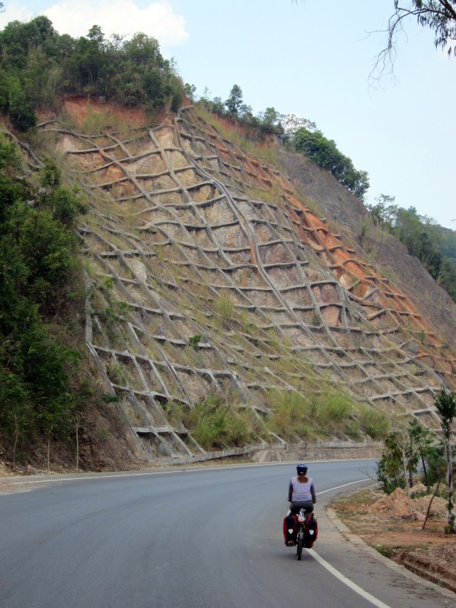 Creative rock slope stabilization