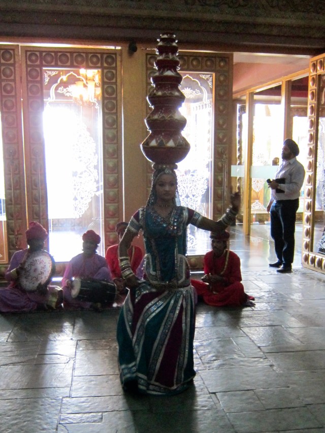 Dancing girl with pots on her head