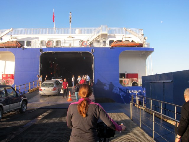 Boarding the ferry