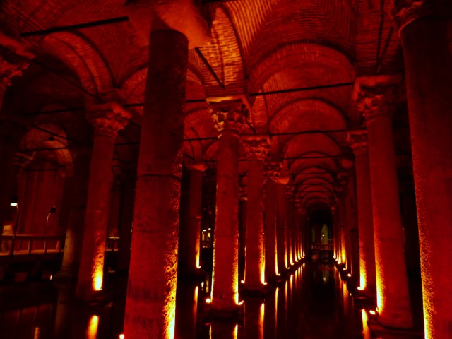 Inside the cistern