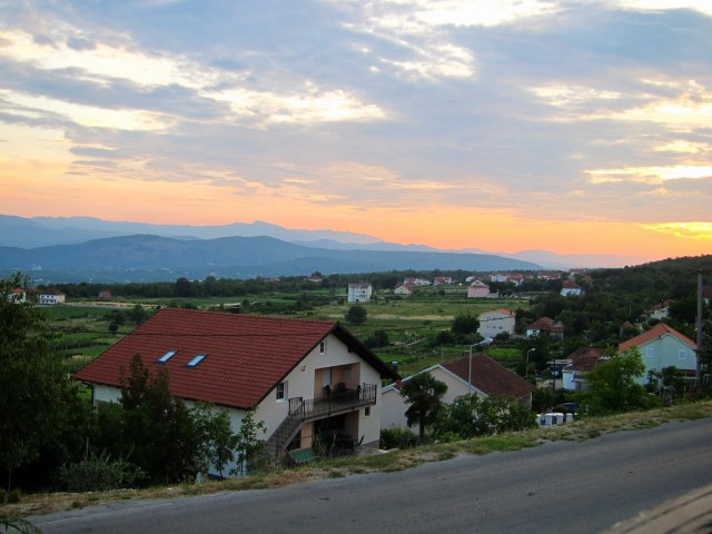 Sun set over Bosnia and Herzegovina