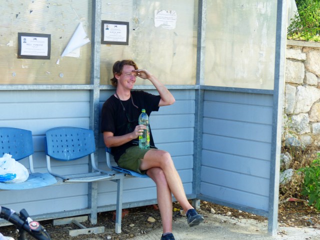 Chan spots land from the bus spot