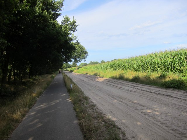 Bike path paved, road not